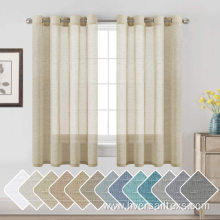 Window Grommet Butter Sheer Curtains Panels